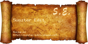 Suszter Edit névjegykártya